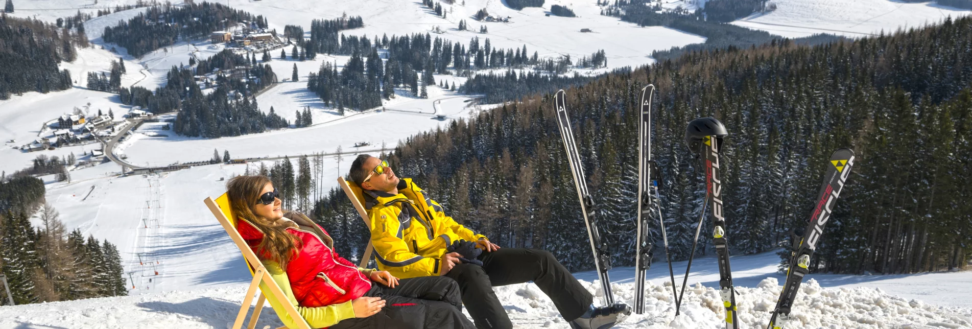 Skiing at the Teichalm lifts in the Almenland Nature Park in Eastern Styria | Bernhard Bergmann | © Oststeiermark Tourismus, Bernhard Bergmann