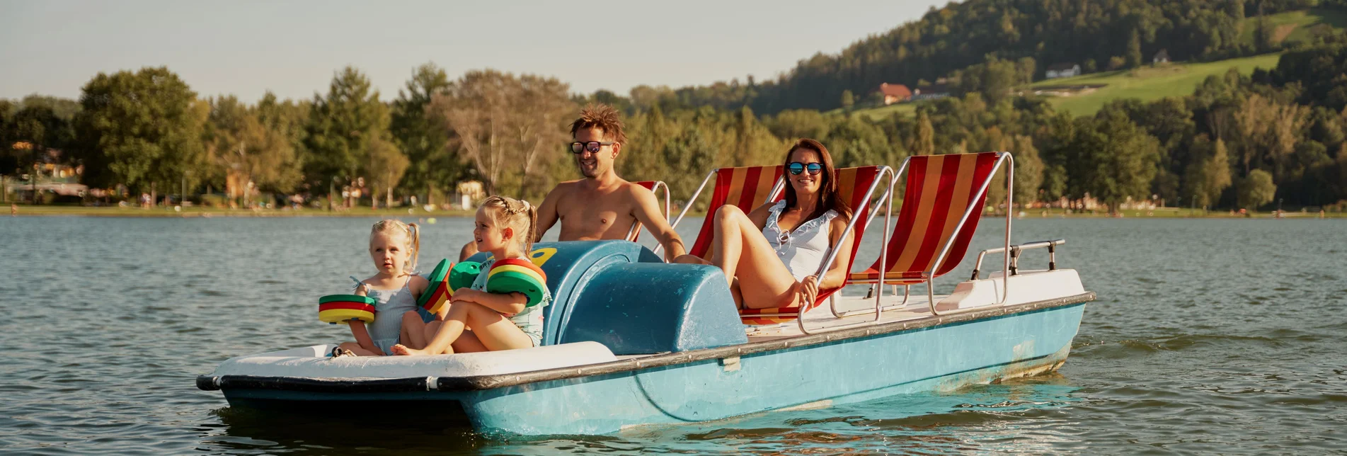 Tretboot fahren im Stubenbergsee in der Oststeiermark | ©  Oststeiermark Tourismus | Markus Lang-Bichl