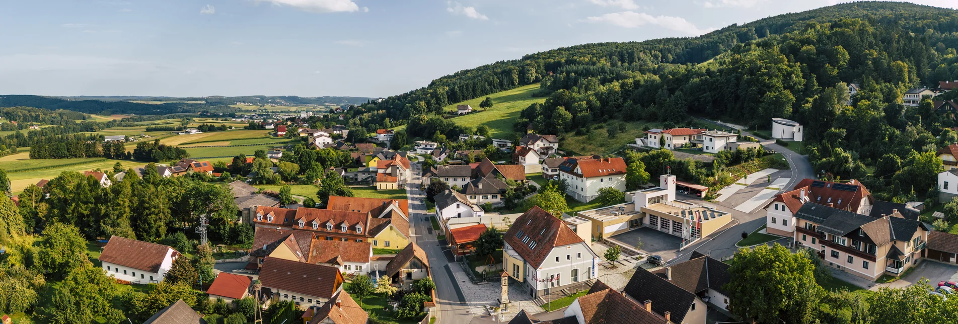Luftaufnahme von Greinbach in der Oststeiermark