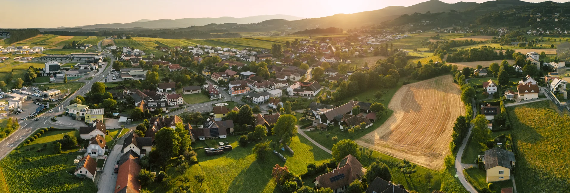 Luftaufnahme von Hartberg Umgebung in der Oststeiermark