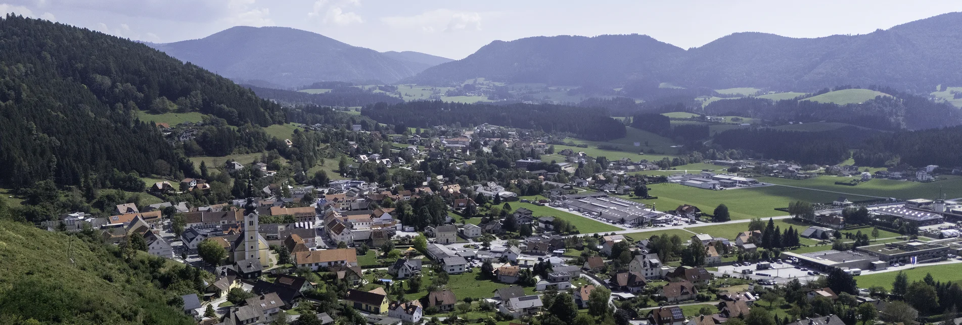 Luftaufnahme Ort in Gasen