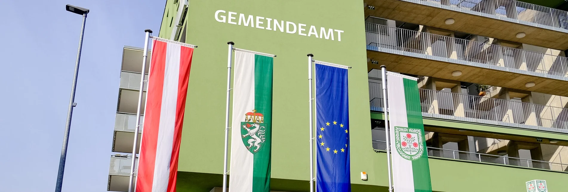 Sicht auf das Gemeindeamt in Hart bei Graz