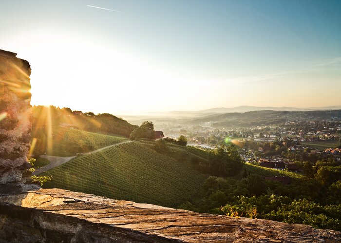 Abendstimmung auf der Burg Deutschlandsberg | © TVB Südsteiermark | Lupi Spuma