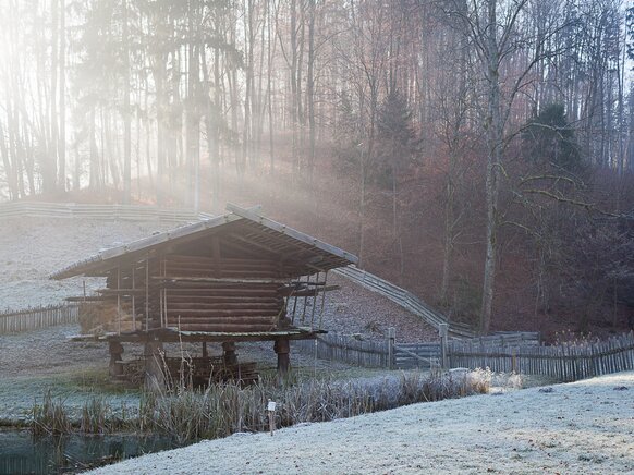 Alte Scheune im Frost im Österreichischen Freilichtmuseum Stübing | © Österreichisches Freilichtmuseum Stübing