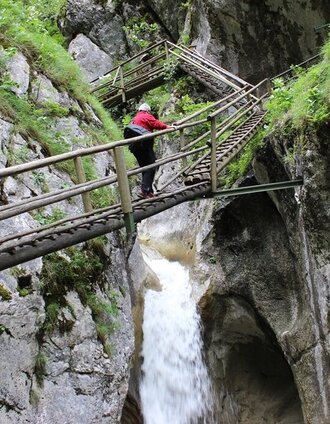 Leitern in der Bärenschützklamm, Naturpark Almenland, Oststeiermark | Christine Pollhammer | © Oststeiermark Tourismus