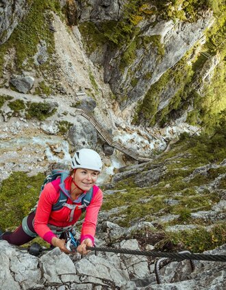 Klettersteig Rosina - Tiefblick in die Silberkarklamm | Christoph Huber | © Erlebnisregion Schladming-Dachstein