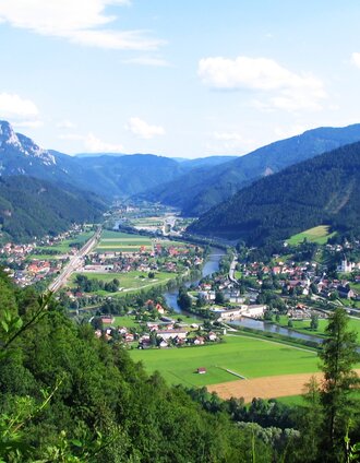 Ortsbild Pernegg an der Mur im Naturpark Almenland | Gemeinde Pernegg an der Mur | © Oststeiermark Tourismus