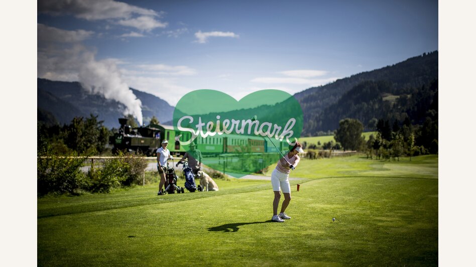 Golfplatz Murau-Kreischberg mit Murtalbahn | © STG | Tom Lamm