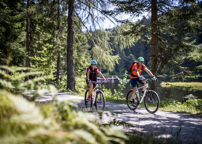 Radfahren am Schattensee in der steirischen Krakau | © STG | Tom Lamm