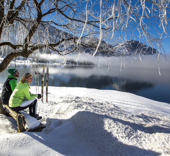 Langläufer-Pause am Grundlsee | © STG | Tom Lamm