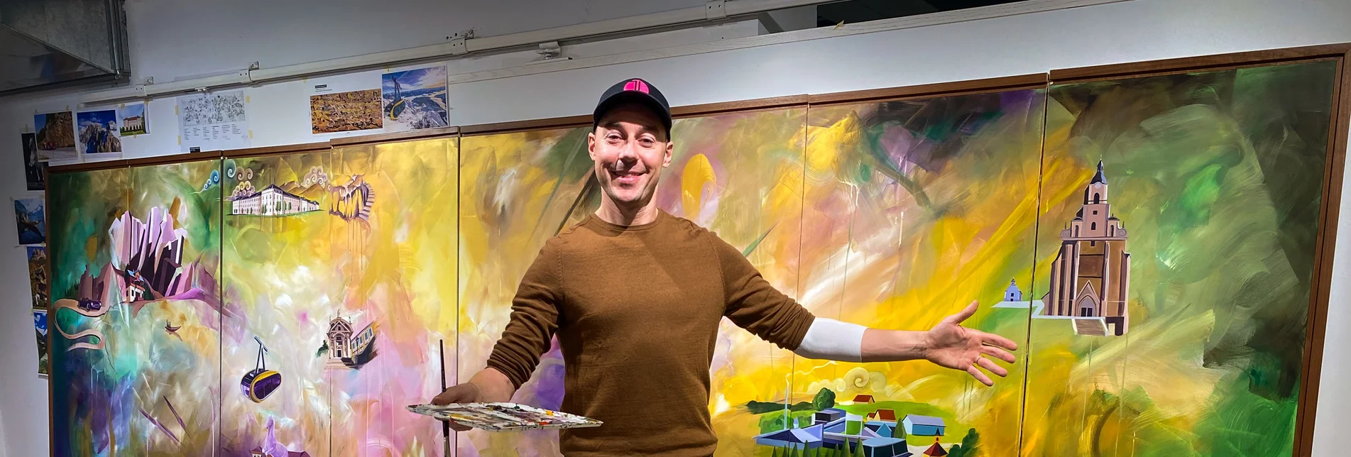 Tom Lohner „bei der Arbeit“ im Pop-up-Store Steiermark.  Tom Lohner „bei der Arbeit“ im Pop-up-Store Steiermark.