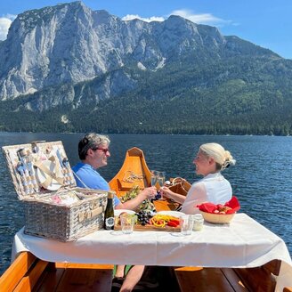 Plätten Breakfast, Altaussee, Trisselwand | © Altaussee Schifffahrt