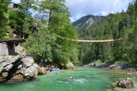 Die Hängebrücke in Palfau