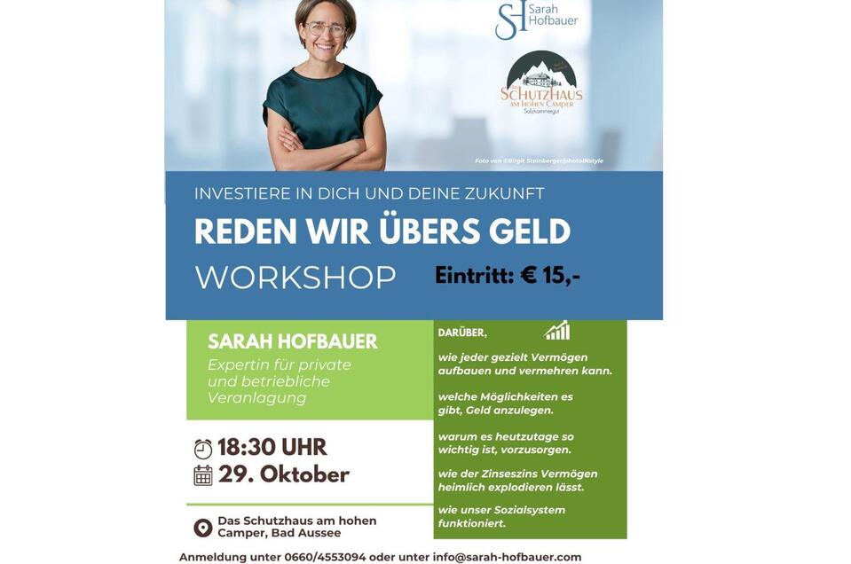 Reden wir übers Geld- Dein Weg zum Vermögensaufbau | © Sarah Hofbauer