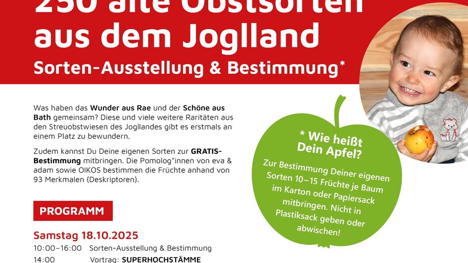 Plakat Veranstaltung alte Obstsorten_Oststeiermark | © eva & adam
