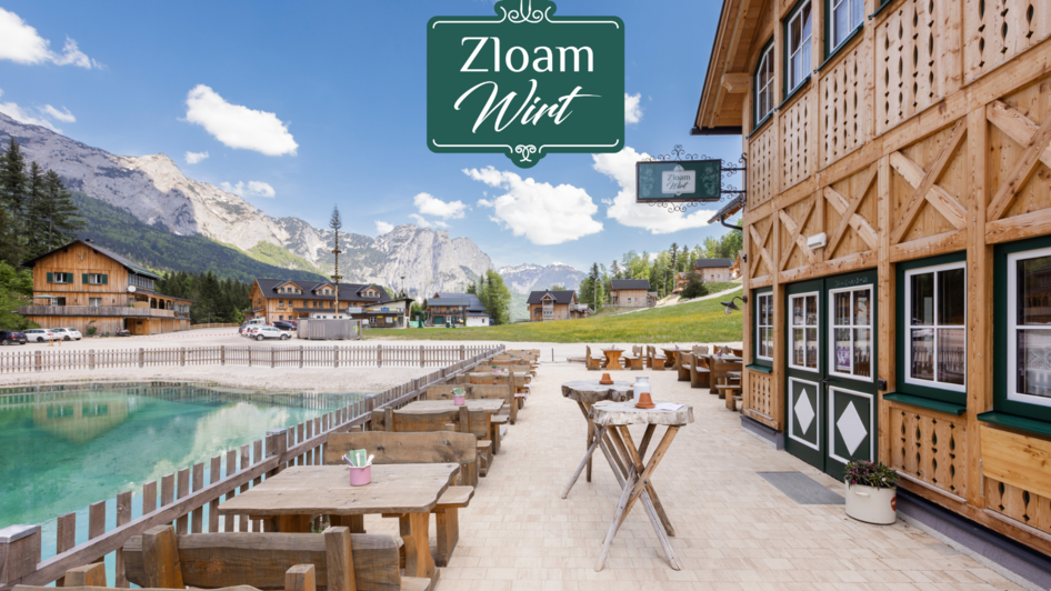 Narzissendorf Zloam, Zloam Wirt, Terrasse