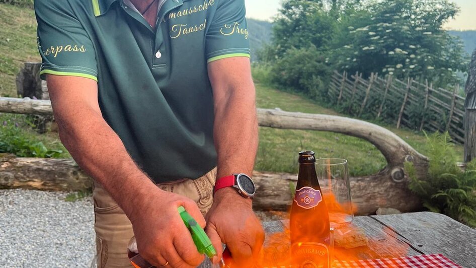Erwin beim Flambieren | © Erwin Troger