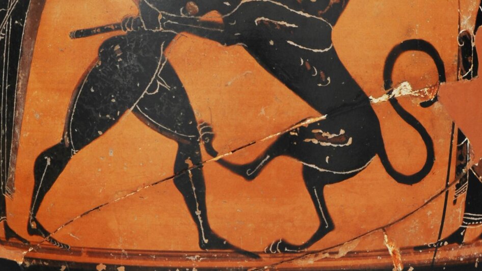 Detail eines antiken griechischen Vasenbildes | © Institut für Archäologie
