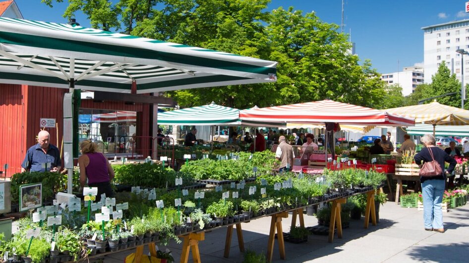 Bauernmarkt am Lendplatz | © Graz Tourismus - Harry Schiffer