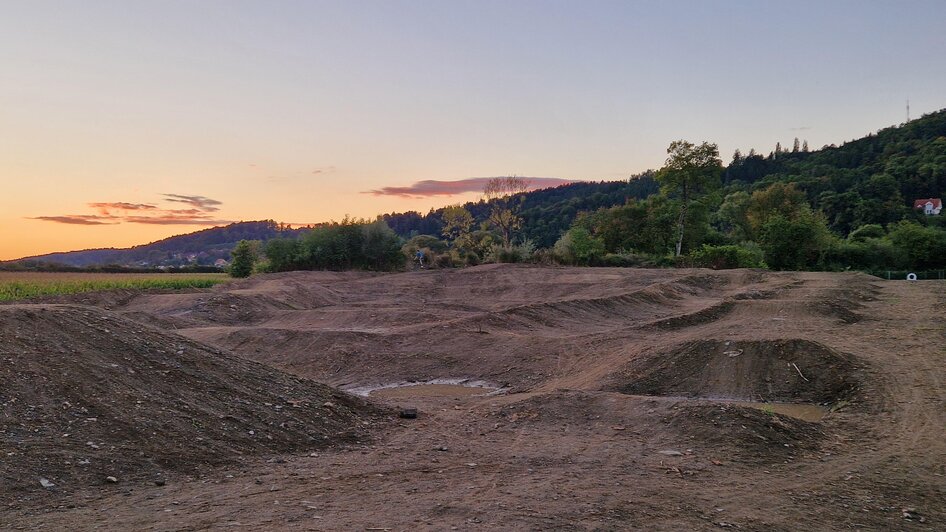 Bikepark bei Sonnenuntergang