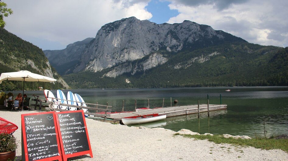 Bootsvermietung, Altaussee, Trisselwand mit Steg | © Viola Lechner