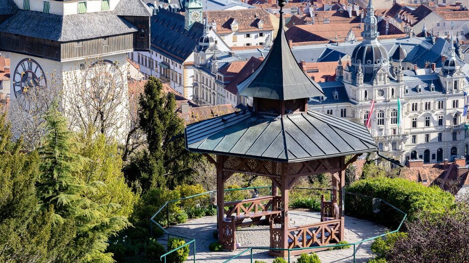 Chinesischer Pavillon am Grazer Schlossberg | © Graz Tourismus - Harry Schiffer