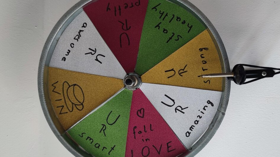 coffee ride - Glücksrad mit postiven Botschaften | © coffee ride