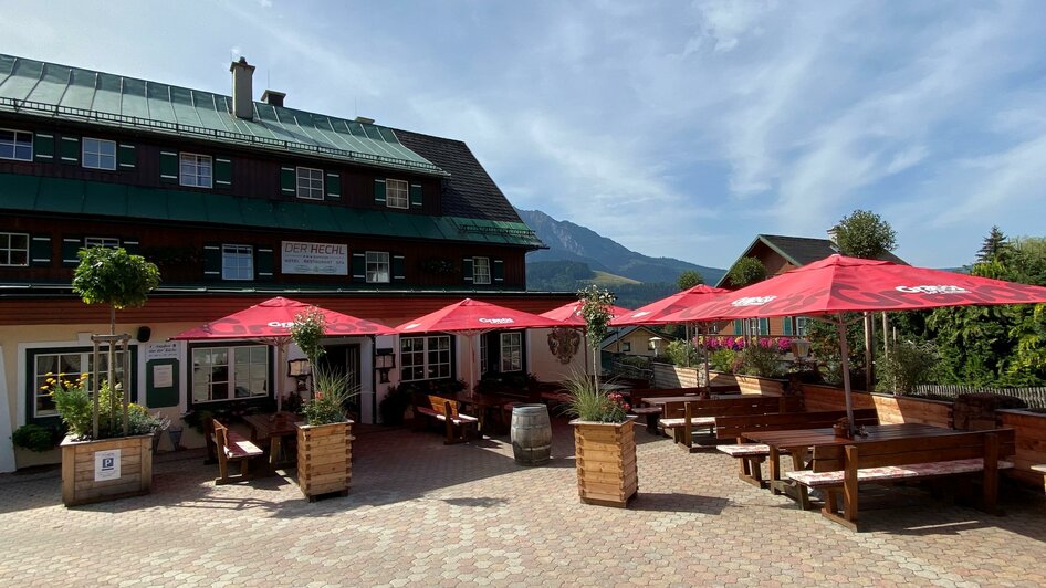 Hotel DER HECHL, Tauplitz, Gastgarten | © Hotel DER HECHL