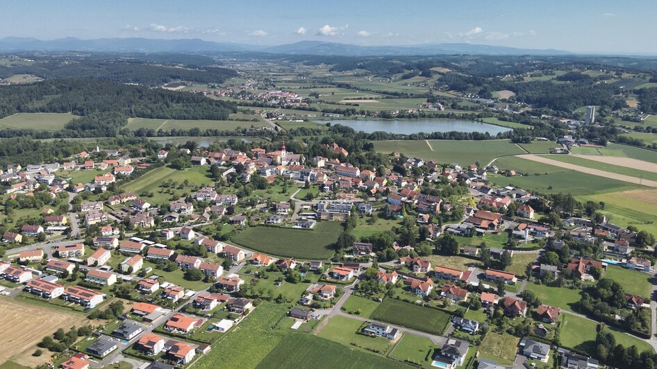 Flugaufnahme Kirchberg an der Raab | © Gemeinde Kirchberg an der Raab