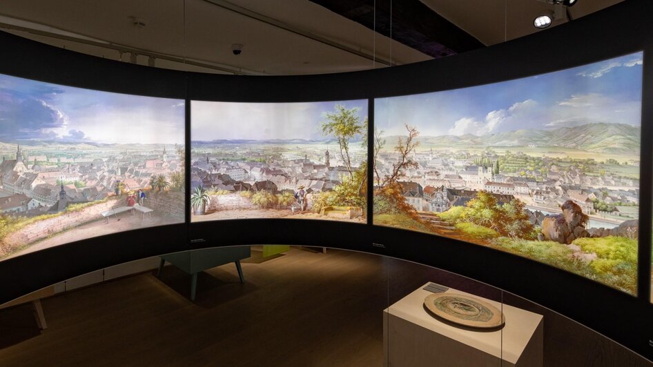 Historisches Graz-Panorama im Schlossbergmuseum | © Graz Tourismus-Harry Schiffer