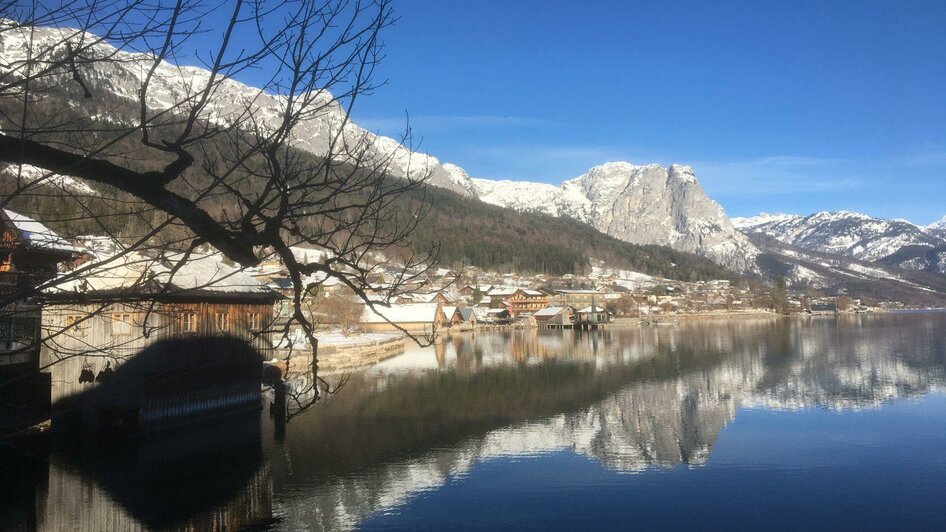 Papierhanddruck, Grundlsee, Seeklause im Winter | © Waltraud Loitzl