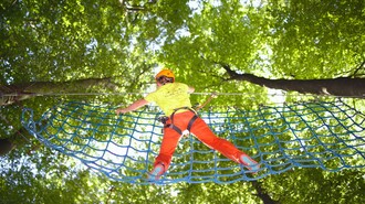 Kletternetz im Kletterwald Hilmteich | © WAP