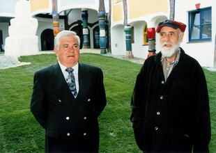 Robert Rogner und Hundertwasser | © Rogner Bad Blumau