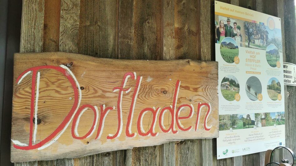 Marion's Dorfladen, Bad Aussee, Schild | © TVB Ausseerland Salzkammergut Theresa Schwaiger