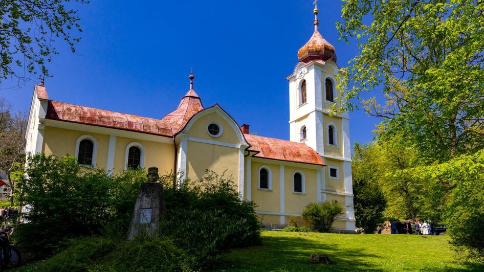 Wallfahrtskirche Mariagrün im Frühlingslicht | © Graz Tourismus-Harry Schiffer