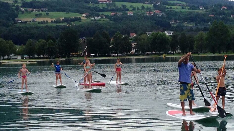 Segelschule Reiger_Standing Paddling_Oststeiermark | © Segelschule Reiger