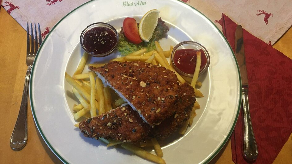 Blaa Alm, Altaussee, Blaa Schnitzel | © Tanja Kirchschlager