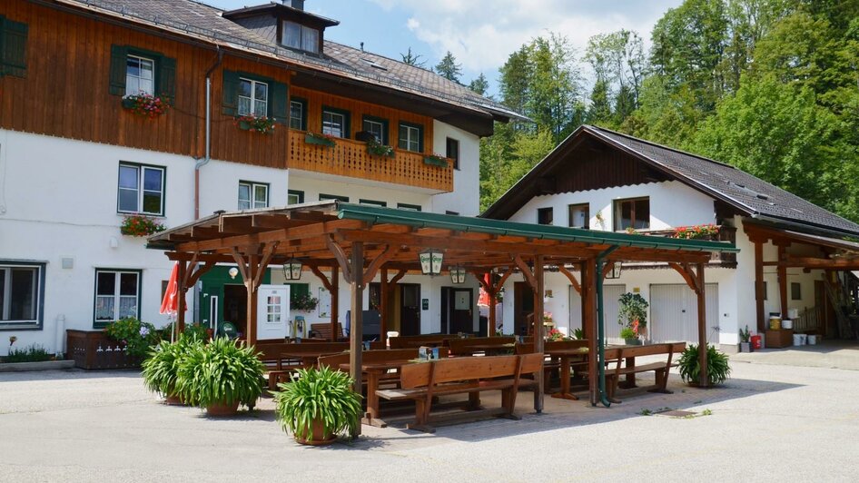 Gasthof Staudnwirt, Bad Aussee, Laube im Sommer | © Gasthof Staud'nwirt