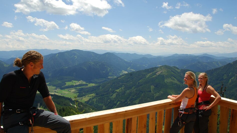 Klettersteig-Ausstieg bei der Panoramaplattform