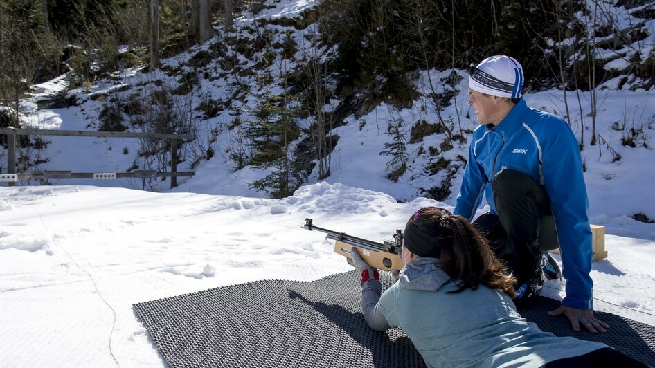 Langlaufen Weirerteichloipe Biathlon