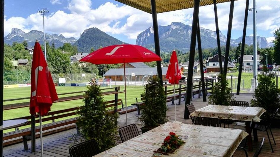 Stadion Stüberl, Bad Aussee, Terrasse | © Jochen Kreidl