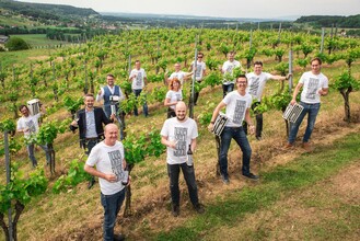 Die Winzer am Aunberg am Weg der Riede | © TAU Winzer