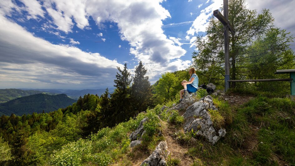 Ausblick am Kreuzkogel Schiffall | © Region Graz-Harry Schiffer