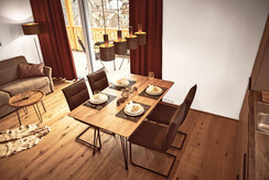 Alm Lodge A6_Tauplitz_Essbereich
