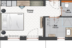 Hotel Jagdhaus - DZ Superior - Grundriss