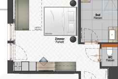 Hotel Jagdhaus - Junior Suite - Grundriss