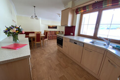 kitchen and living area