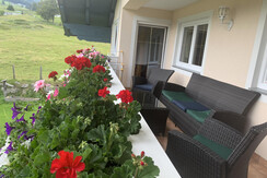 privat big balcony with an amazing mountain view