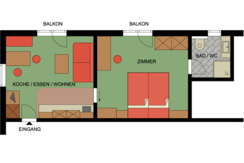 Grundriss Wohnung 1