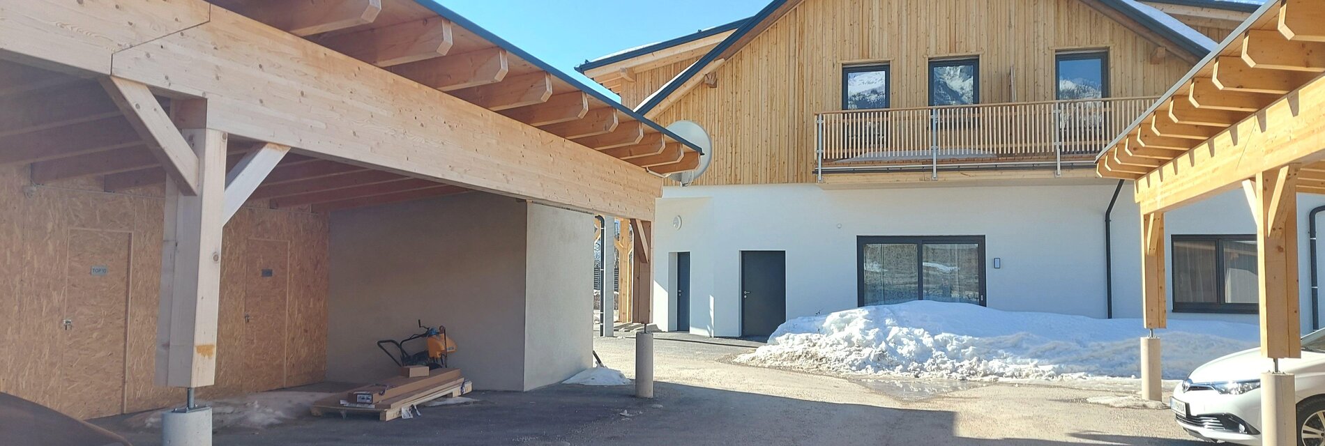 Außenansicht Gebäudeansicht Carport